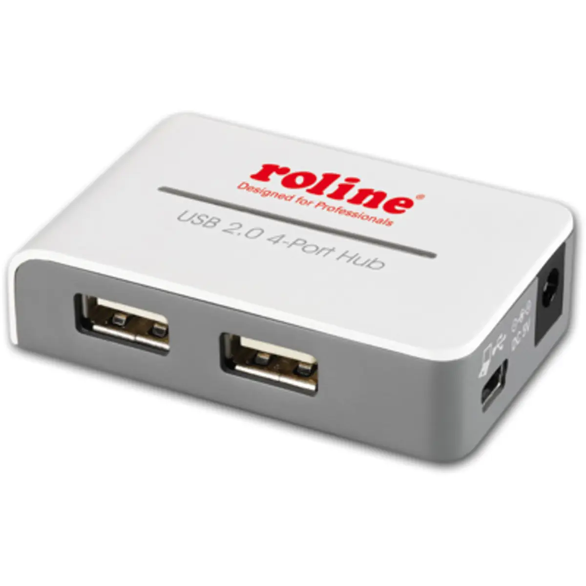 USB 2.0 Hub "Black and White" 4 Ports mit Netzteil