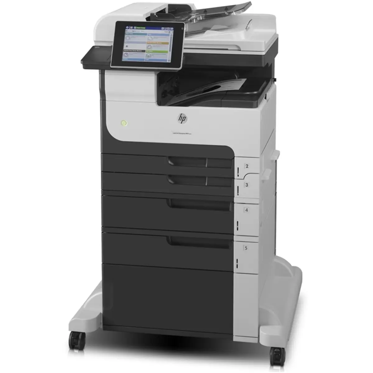 LaserJet Enterprise 700 MFP M725f, A4, All-in-One, Printer/Copier/Scanner/Fax, Laser printer, Duplex, print: 1200x1200dpi, copy: 600x600dp, 25-400%, scan: 600dpi, fax: 33,6Kbps, 1x500 Sheet paper feeder, USB