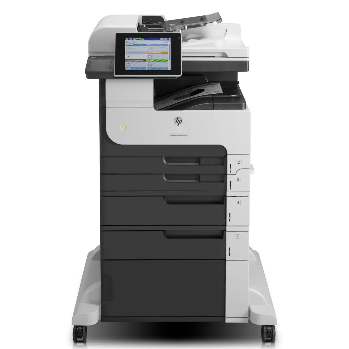 LaserJet Enterprise 700 MFP M725f, A4, All-in-One, Printer/Copier/Scanner/Fax, Laser printer, Duplex, print: 1200x1200dpi, copy: 600x600dp, 25-400%, scan: 600dpi, fax: 33,6Kbps, 1x500 Sheet paper feeder, USB