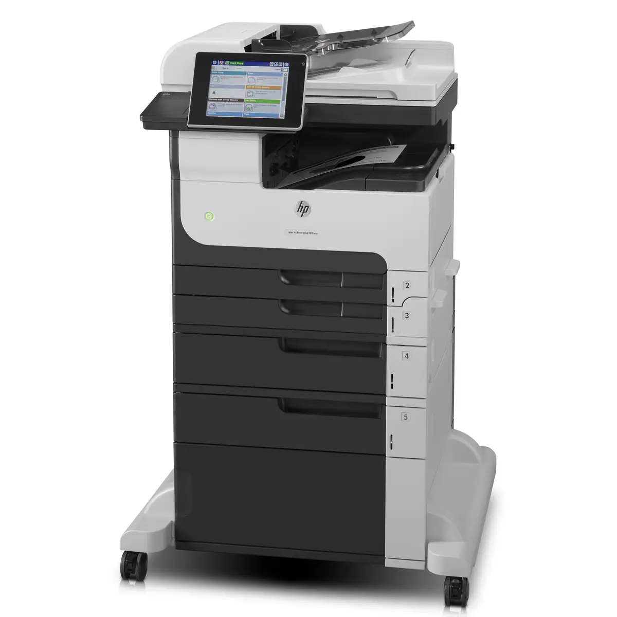 LaserJet Enterprise 700 MFP M725f, A4, All-in-One, Printer/Copier/Scanner/Fax, Laser printer, Duplex, print: 1200x1200dpi, copy: 600x600dp, 25-400%, scan: 600dpi, fax: 33,6Kbps, 1x500 Sheet paper feeder, USB