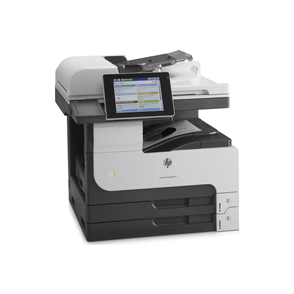 LaserJet Enterprise 700 MFP M725dn, A4, All-in-One, Printer/Copier/Scanner, Laser printer, Duplex, print: 1200x1200dpi, copy: 600x600dp, 25-400%, scan: 600dpi 350 Sheet paper feeder, USB2.0/Gigabit Ethernet,