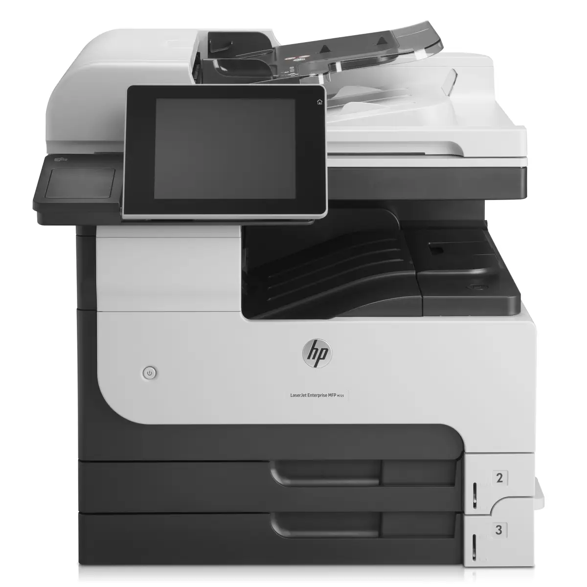 LaserJet Enterprise 700 MFP M725dn, A4, All-in-One, Printer/Copier/Scanner, Laser printer, Duplex, print: 1200x1200dpi, copy: 600x600dp, 25-400%, scan: 600dpi 350 Sheet paper feeder, USB2.0/Gigabit Ethernet,