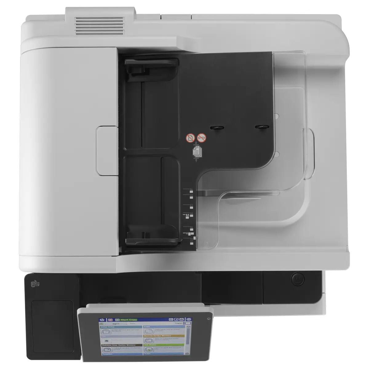 LaserJet Enterprise 700 MFP M725dn, A4, All-in-One, Printer/Copier/Scanner, Laser printer, Duplex, print: 1200x1200dpi, copy: 600x600dp, 25-400%, scan: 600dpi 350 Sheet paper feeder, USB2.0/Gigabit Ethernet,