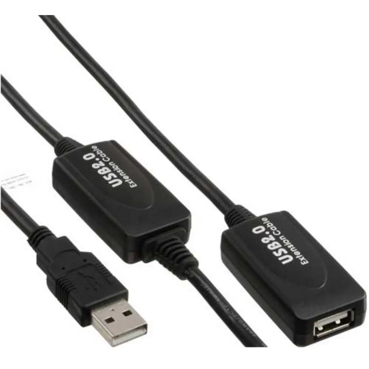 USB 2.0 active-extension A/A plug/socket 25m black