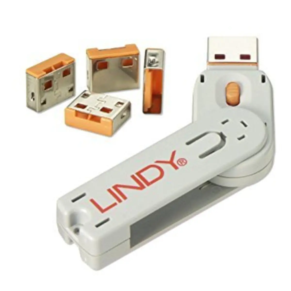 USB Port Schloss mit Schlüssel: Code Orange