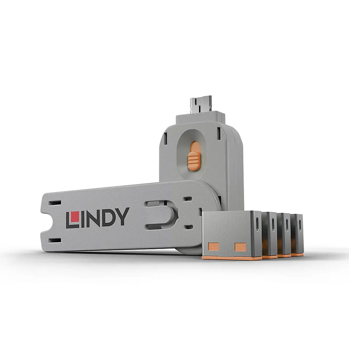 USB Port Schloss mit Schlüssel: Code Orange