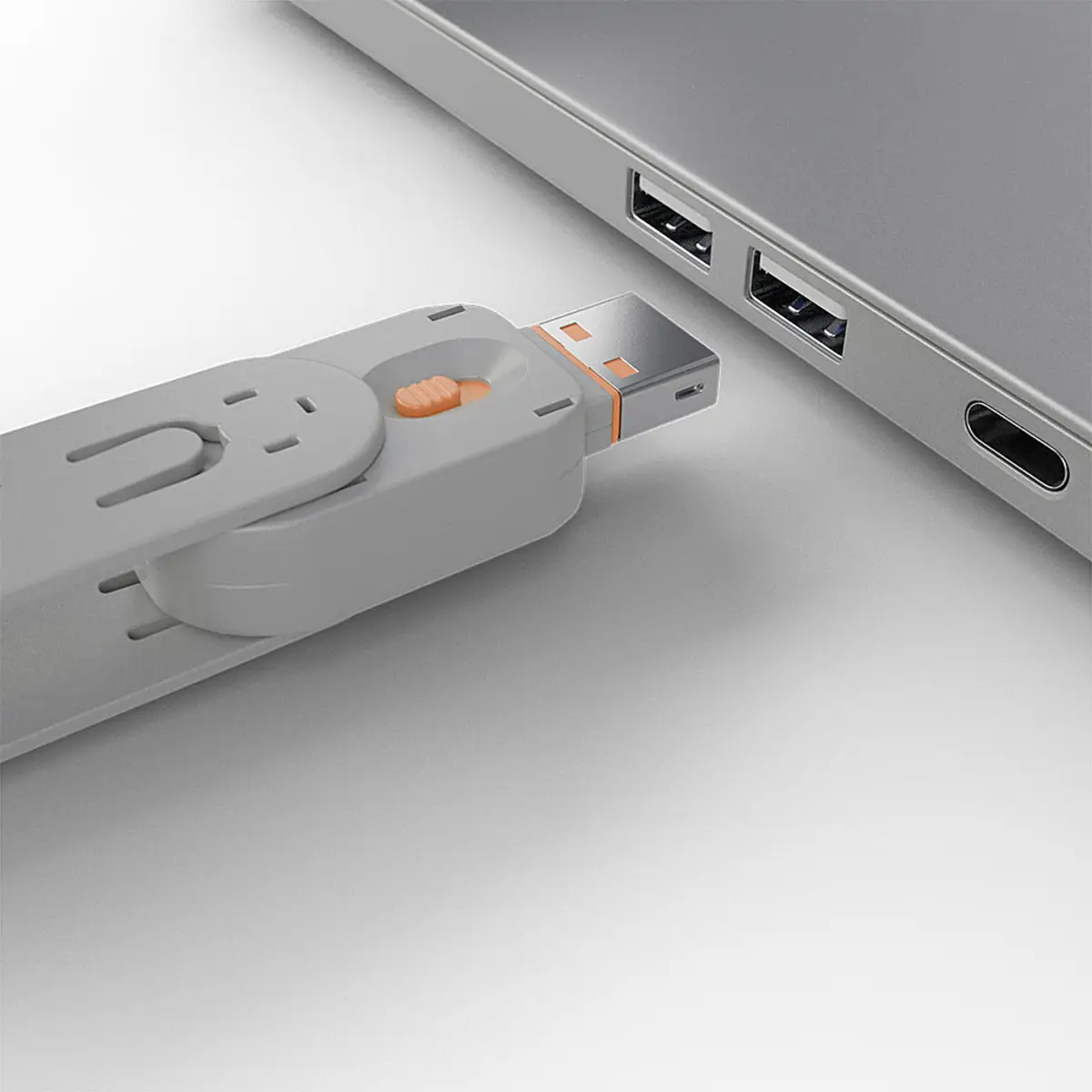 USB Port Schloss mit Schlüssel: Code Orange