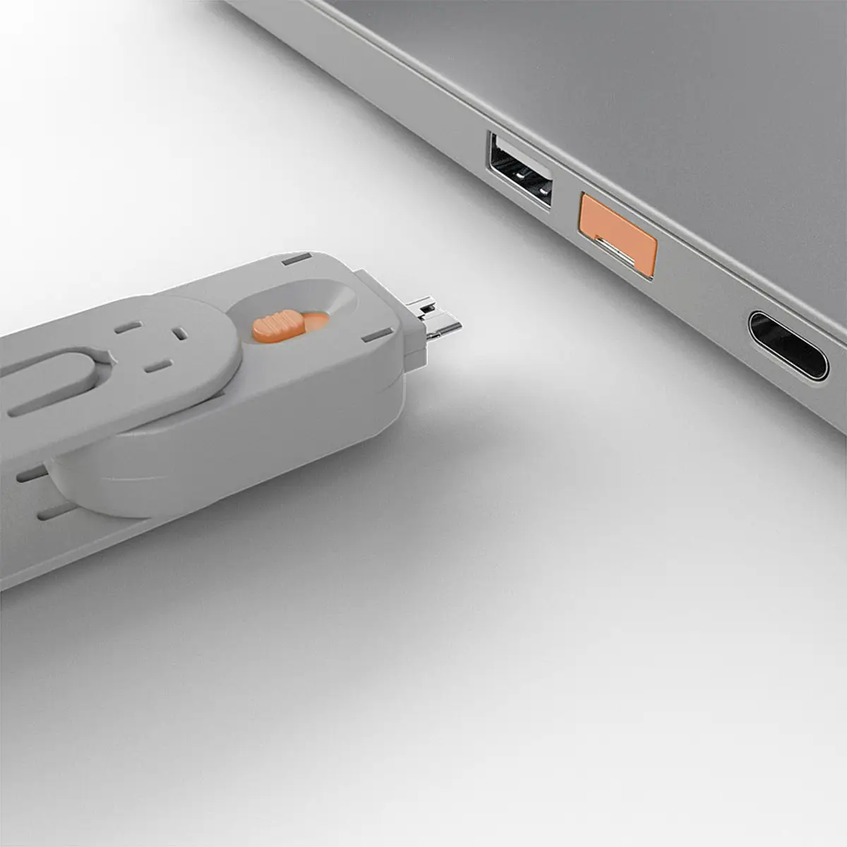 USB Port Schloss mit Schlüssel: Code Orange