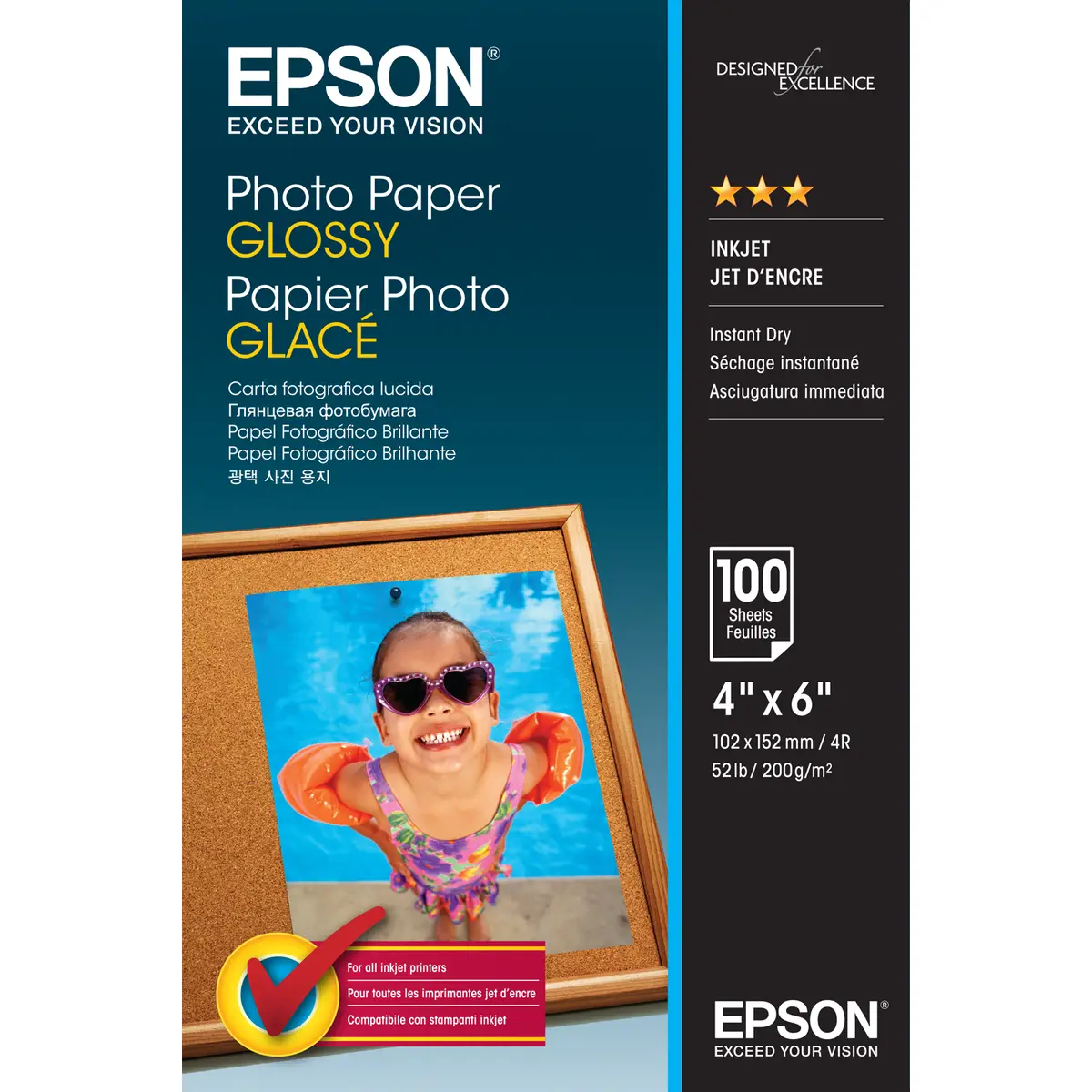 Fotopapier glänzend 102x152mm 100 Blatt