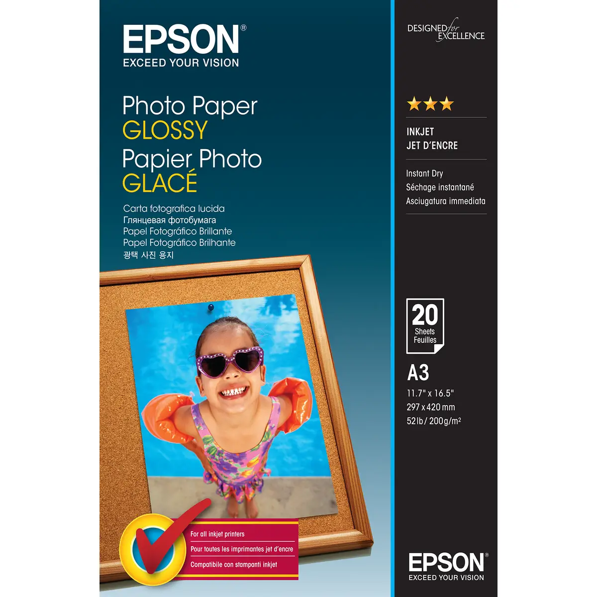 PhotoPaper glossy297x420mm 20 Sheet