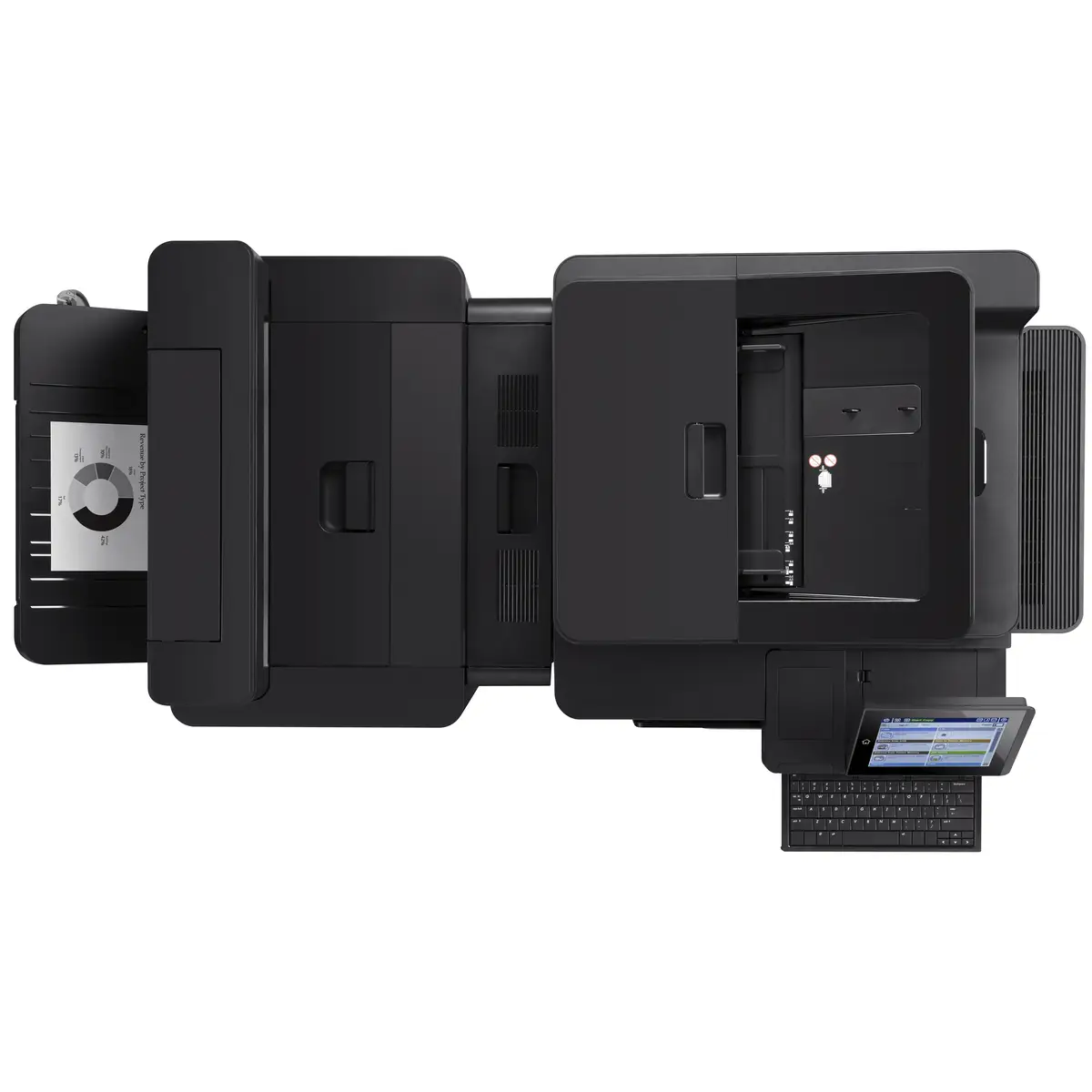 LaserJet Enterprise M830z, All-in-One Printer/Copier/Scanner/Fax, Laser printer, print: 1200x1200dpi, 56ppm, copy: 600x600dpi, 25-400%, scan: 600x600dpi, fax: 33,6Kbps, speed dial: 100 Numbers, multi-address