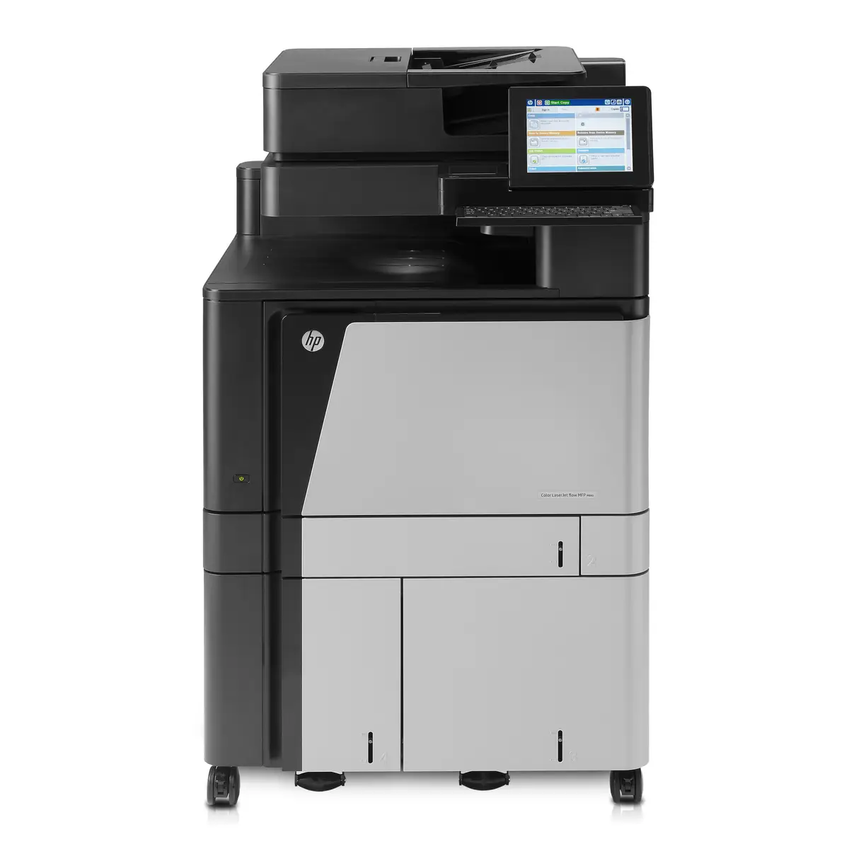 Color LaserJet Enterprise M880z+, All-in-One, Printer/Copier/Scanner/Fax, color laser printing, print: 1200x1200dpi, 46ppm b/w, 46ppm colored, copy: 25-400%, scan: 600x600dpi, fax: 33,6Kbps, speed Dial: 100