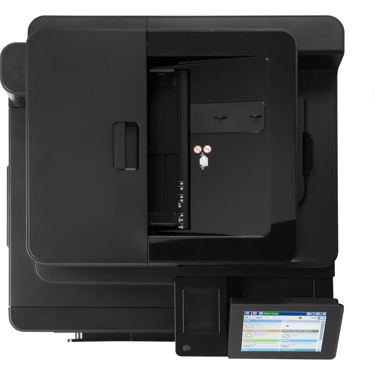 Laserjet Color M880z, All-in-One, Printer/Copier/Scanner/Fax, color laser printing, print: 1200x1200dpi, 46ppm b/w, 46ppm colored, copy: 25-400%, scan: 600dpi, fax: 33,6Kbps, speed Dial: 100 numbers, USB/Gig