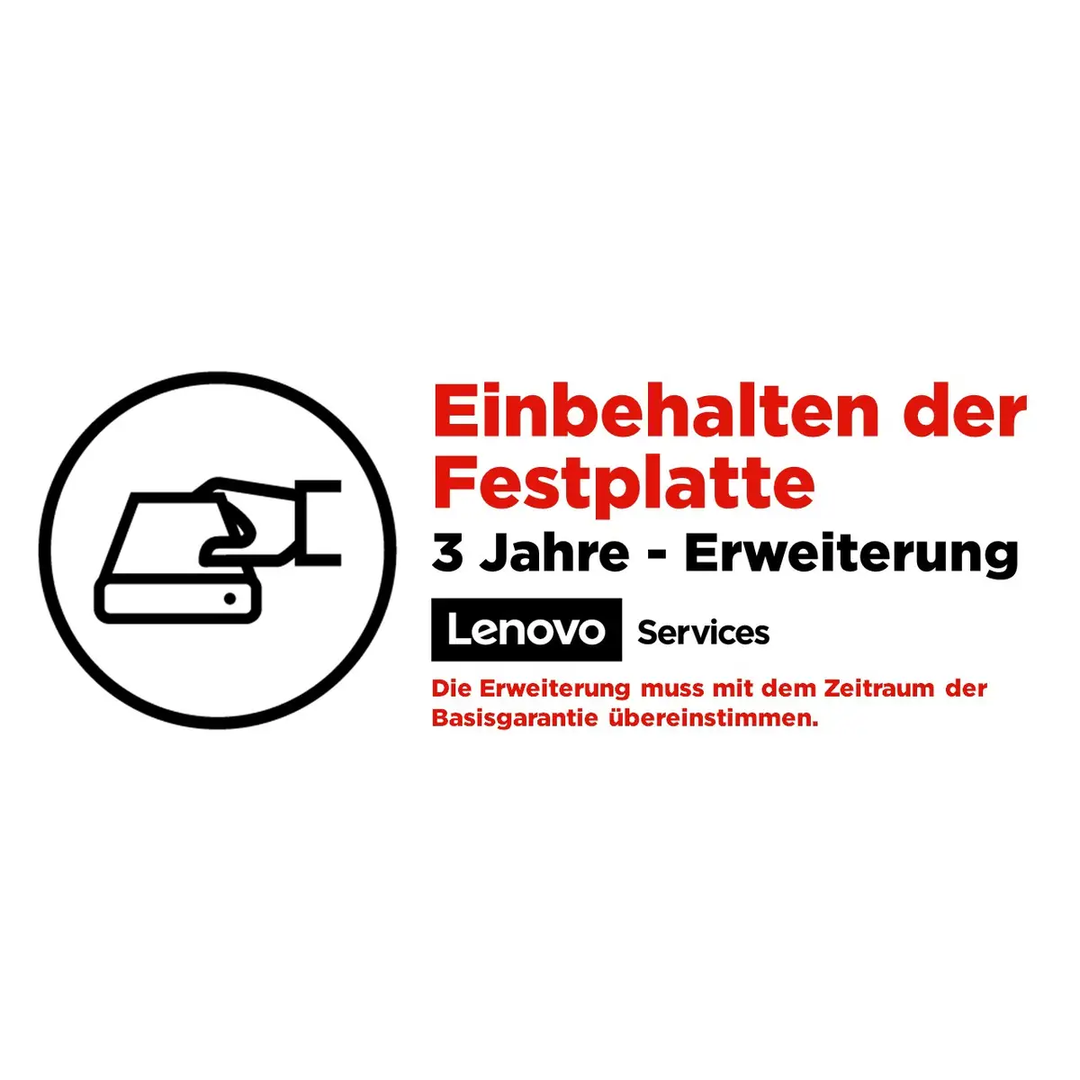 ThinkPlus Serviceerweiterung 3 Jahre inkl. Einbehaltung der Festplatte bei Defekt für ThinkCentre M83 10AG, 10AK, 10AL, M93 10A4, M93p 10A6, 10A7, 10A8, 10A9, 10AA, 10AB