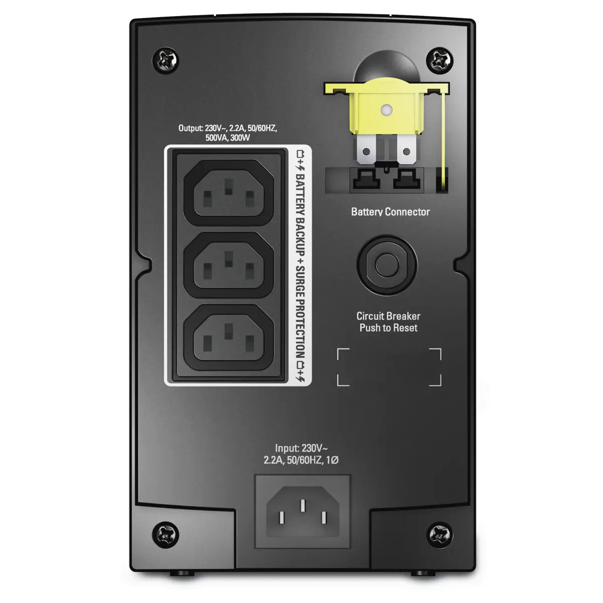 Back-UPS 500VA, Leistung: 500 VA / 300 Watt