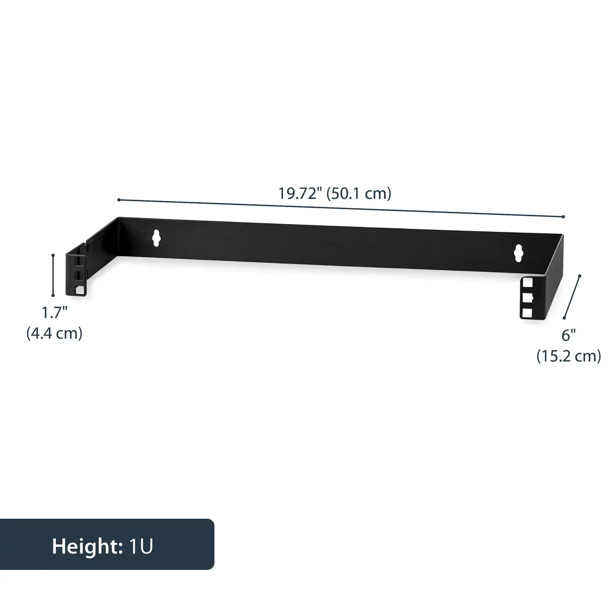 1 HE 19" Patchpanel Halteung mit Scharnier zur Wandmontage
