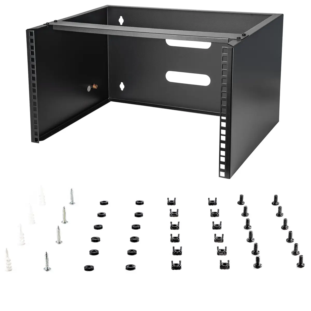 Wandhalterung für Patchpanel 6HE 30cm schwarz
