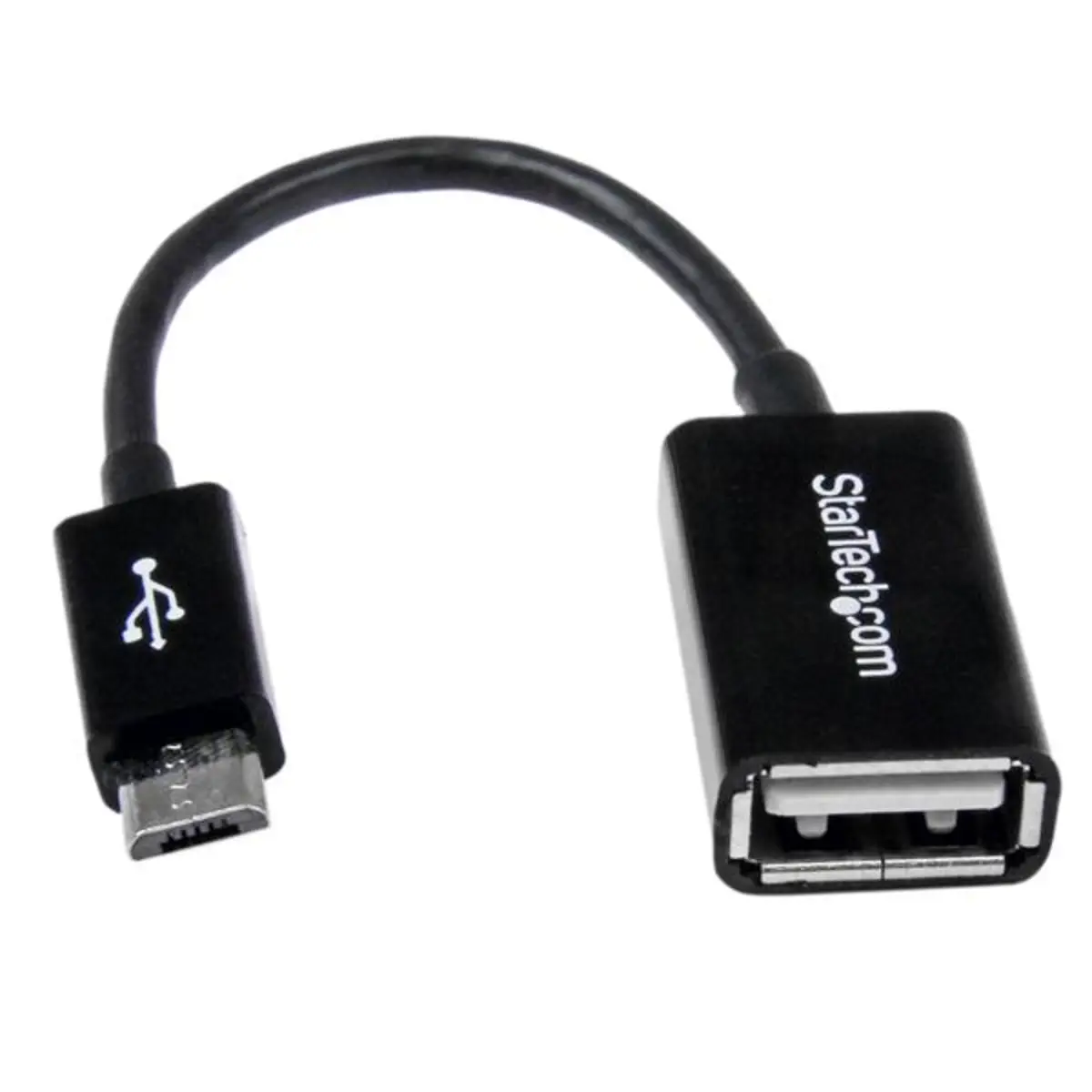 Adapter Micro USB auf USB Stecker/Buchse 0,12m Schwarz