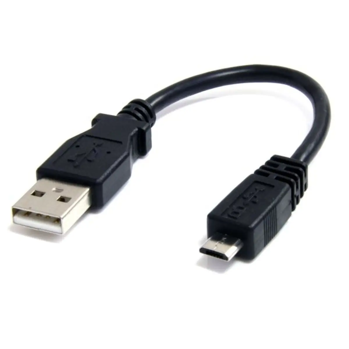 USB 2.0 Kabel Micro-USB/USB Stecker/Stecker Schwarz 0,15 m