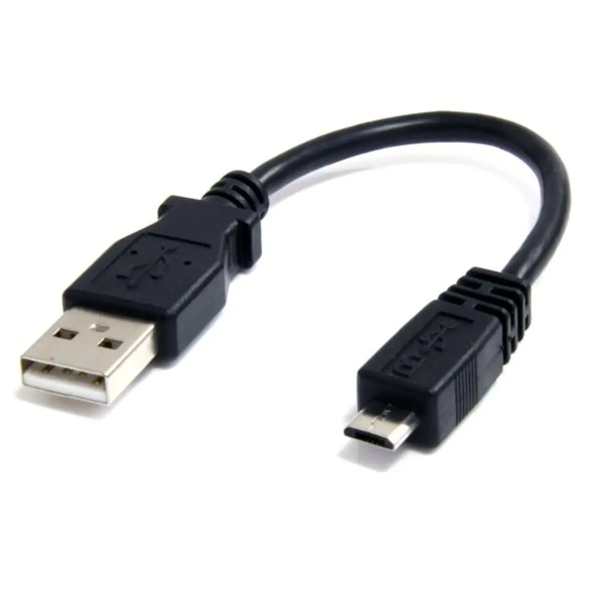 USB 2.0 Kabel Micro-USB/USB Stecker/Stecker Schwarz 0,15 m