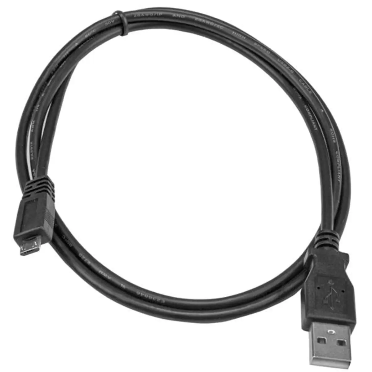 Micro USB-Kabel Stecker/Stecker Schwarz 2m