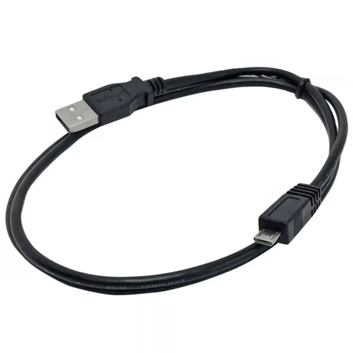 USB Kabel A/microB Stecker/Stecker schwarz 1m