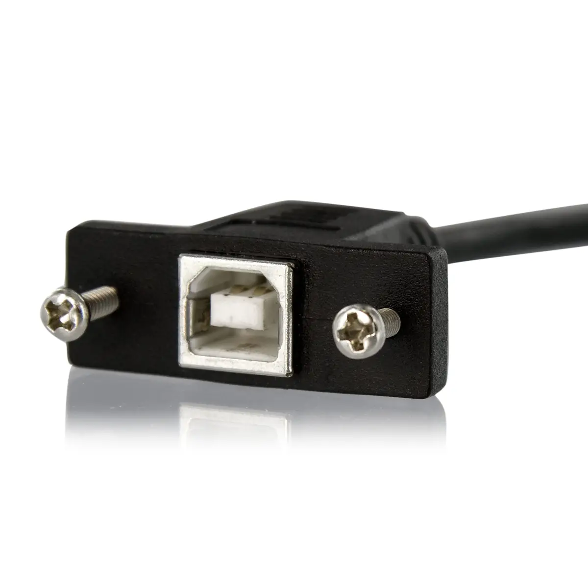 USB Kabel USB-B/USB-B Stecker/Buchse Schwarz 0,30m