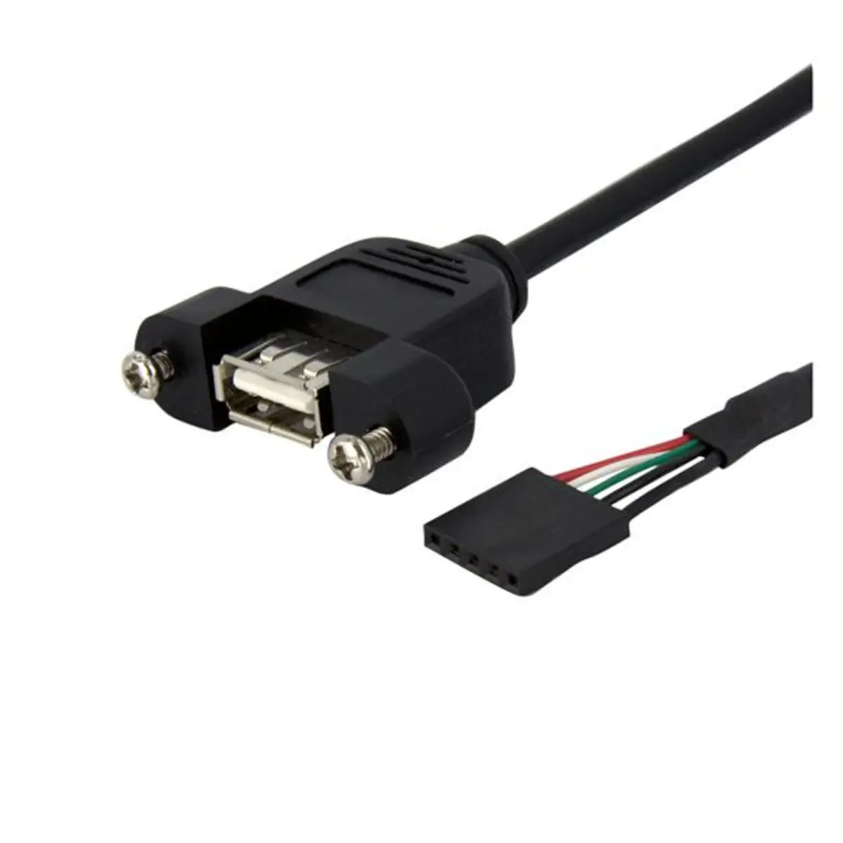 USB Blendenmontage Kabel USA-A/5-poligerUSB Buchse/Buchse Schwarz 0,90m