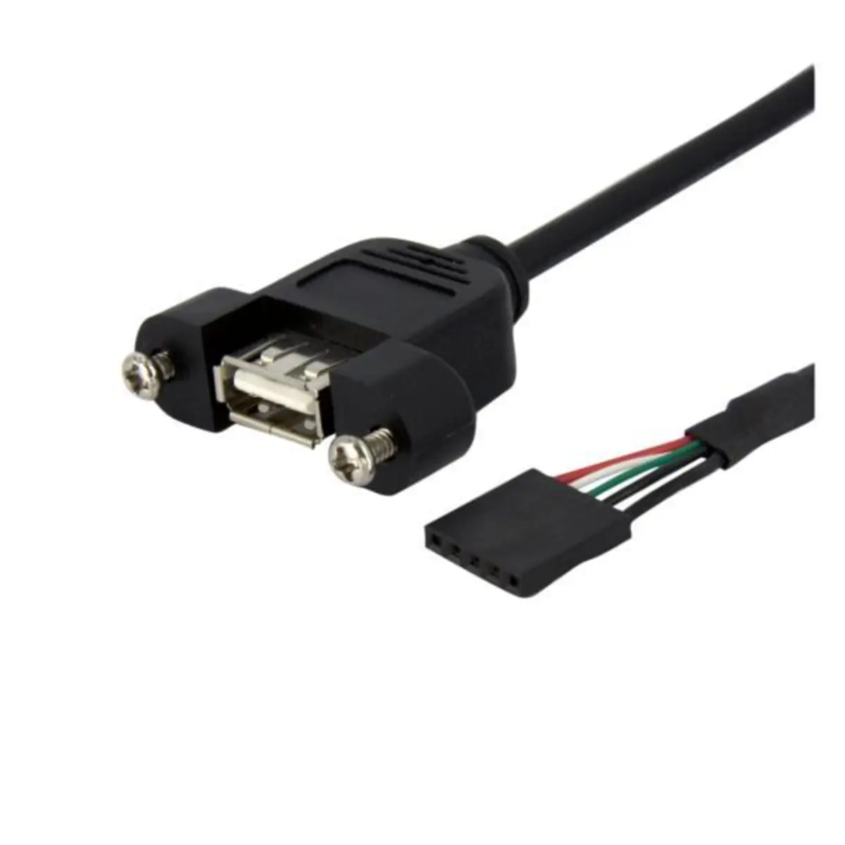 USB Blendenmontage Kabel USA-A/5-poligerUSB Buchse/Buchse Schwarz 0,30m