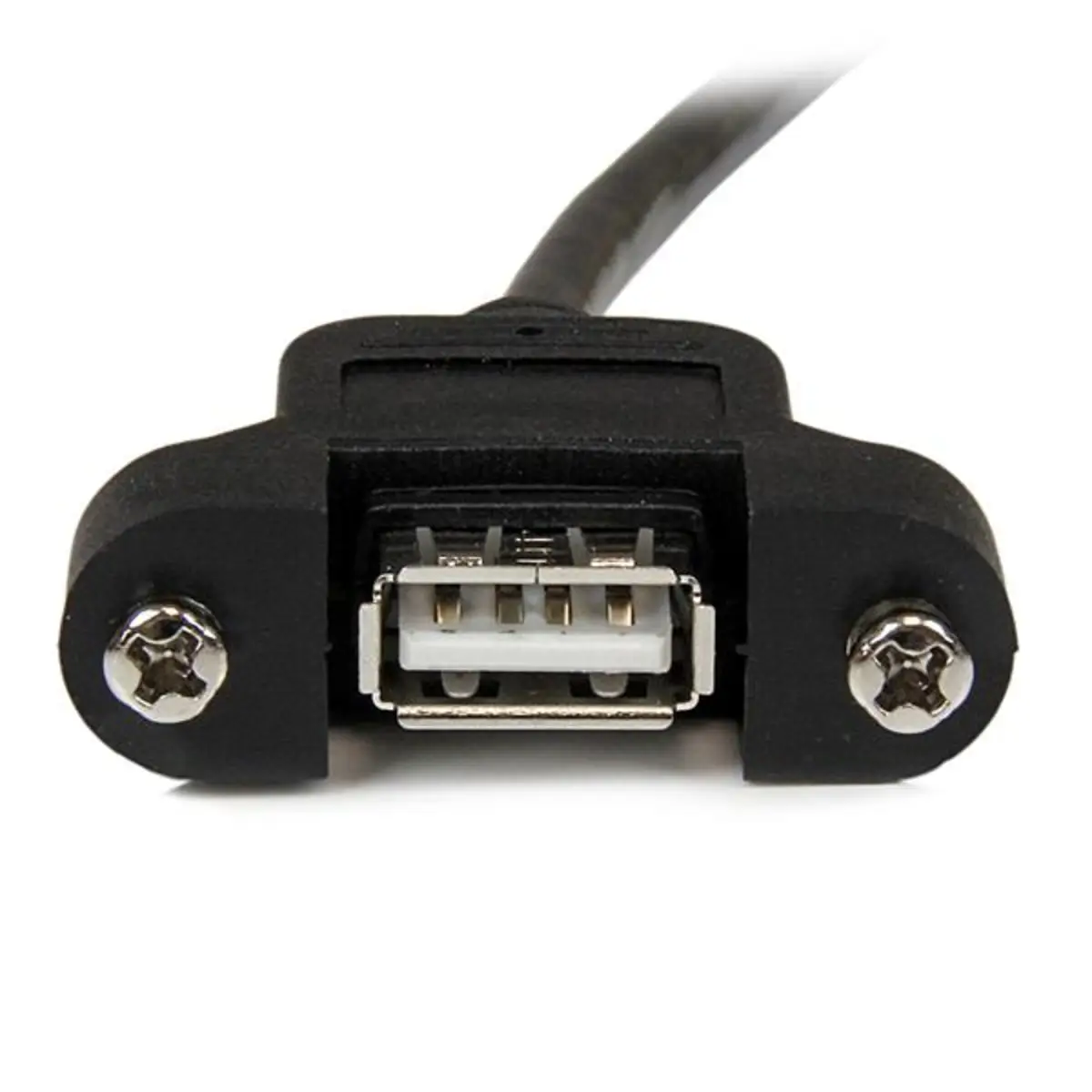 USB A Blendenmontage Kabel Buchse/Stecker Schwarz 0,91cm