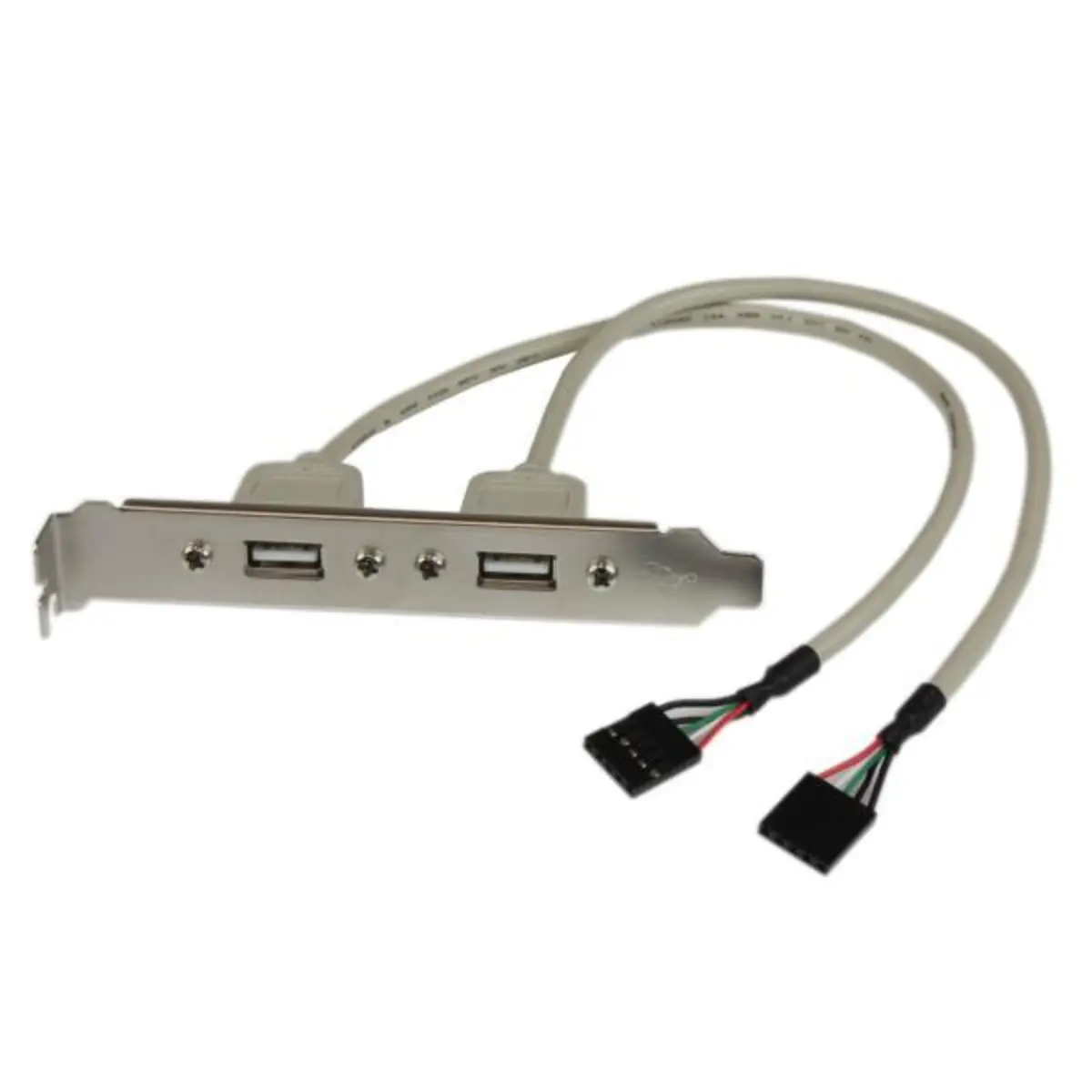 2-Port USB A Slotblech-Adapter (Buchse)