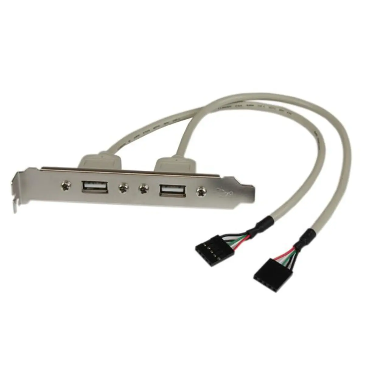 2-Port USB A Slotblech-Adapter (Buchse)