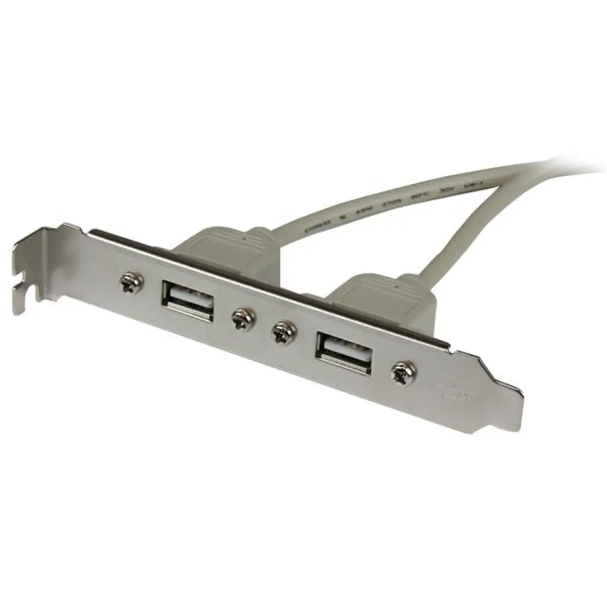 2-Port USB A Slotblech-Adapter (Buchse)