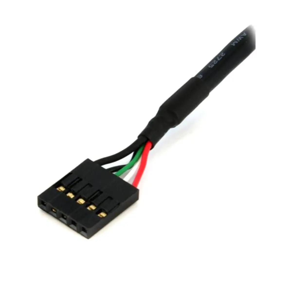 Internes 5pin USB IDC Mainboard Header Kabel Buchse/Buchse Schwarz 0,45m