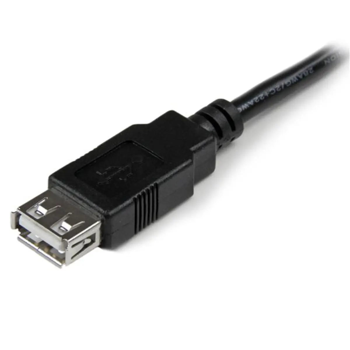 USB 2.0 Verlängerungskabel A/A Stecker/Buchse schwarz 15cm