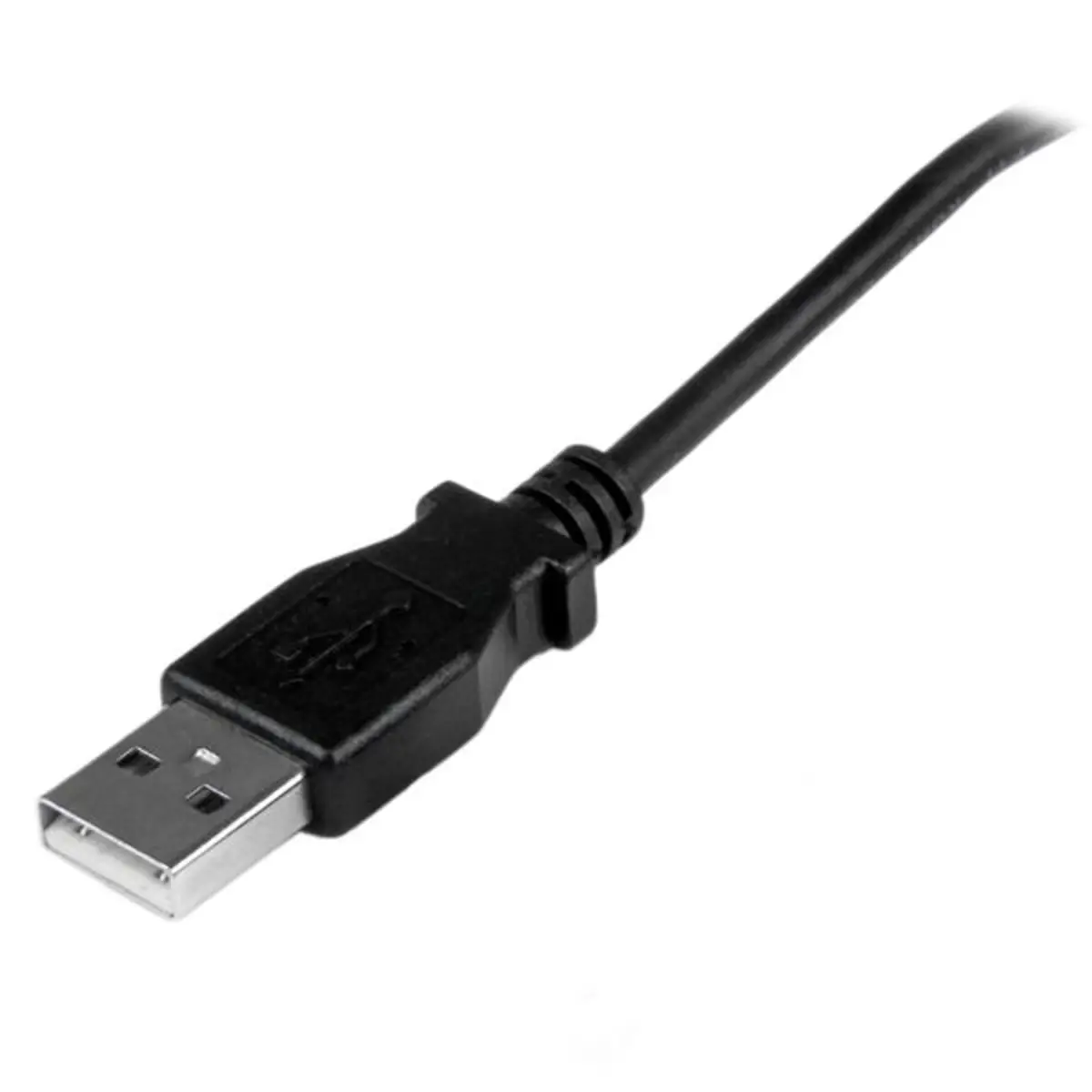USB Kabel aufwärtsgewinkelt Micro-USB/USB-A Männlich/Männlich Schwarz 2m