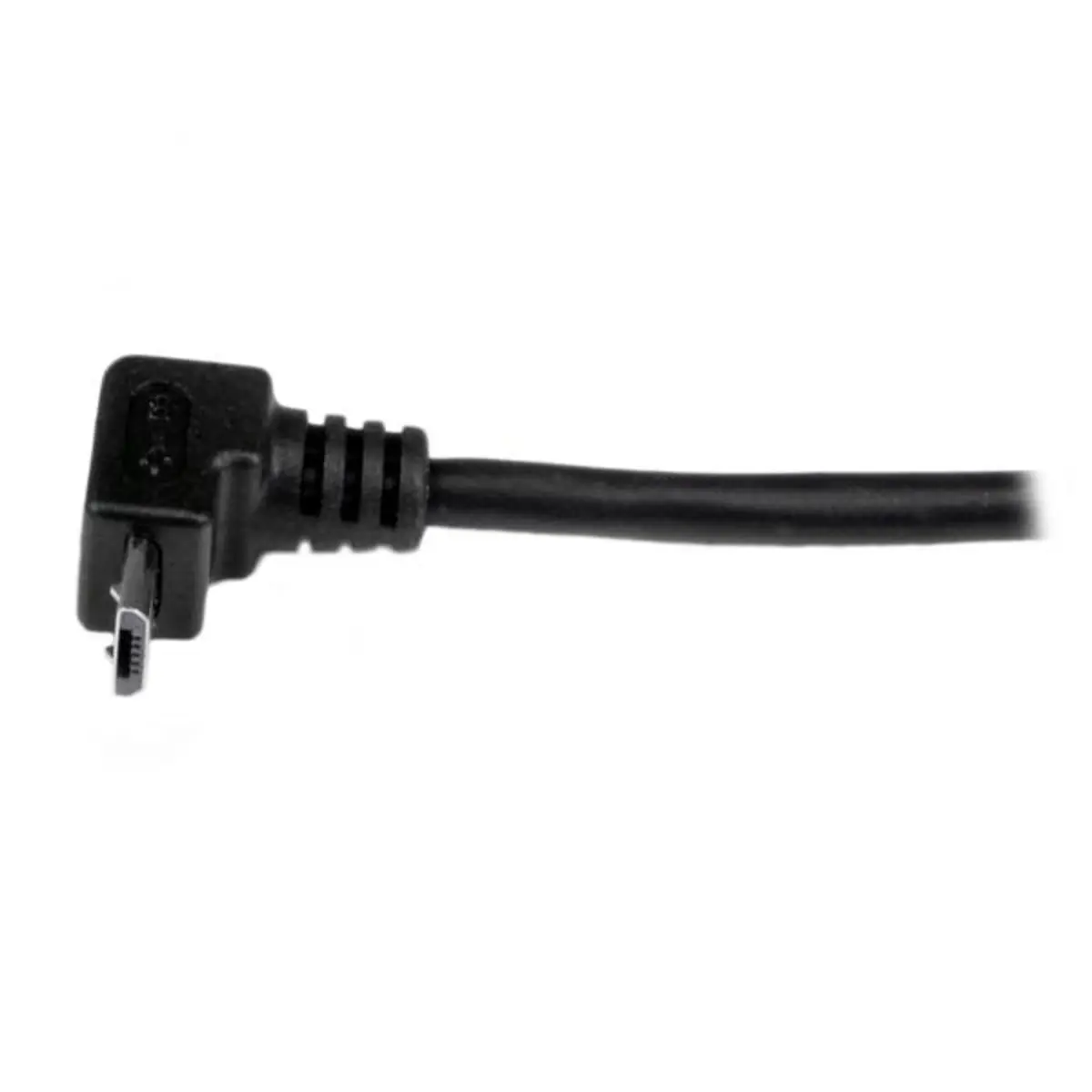USB Kabel aufwärtsgewinkelt Micro-USB/USB-A Männlich/Männlich Schwarz 2m