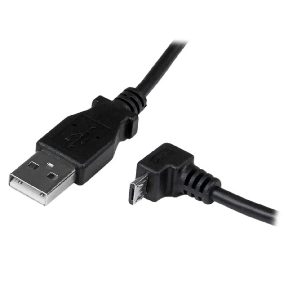 StarTech USB 2.0 cable A/Micro B plug/90 Grad plug black 2m