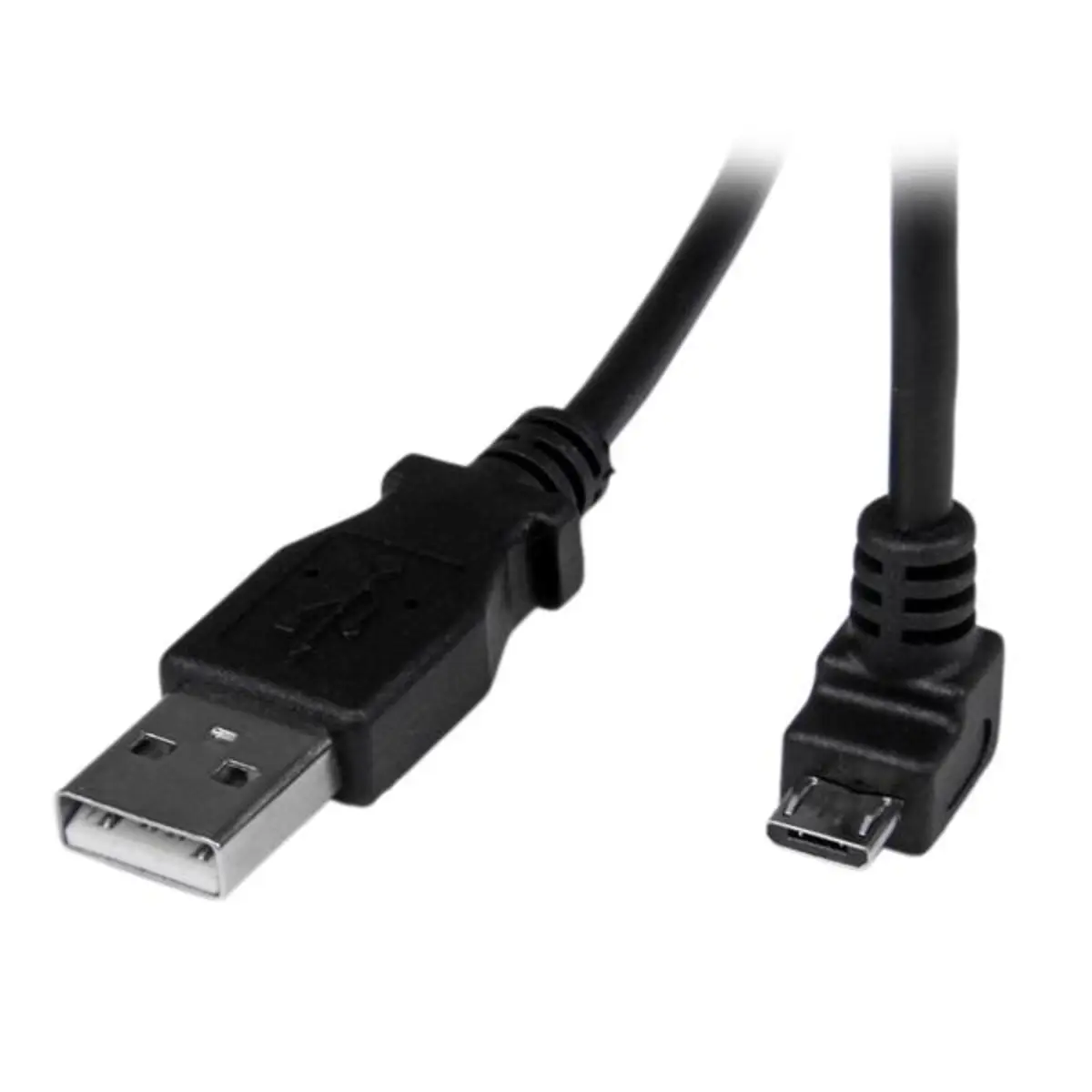 StarTech USB 2.0 cable A/Micro B plug/90 Grad plug black 2m