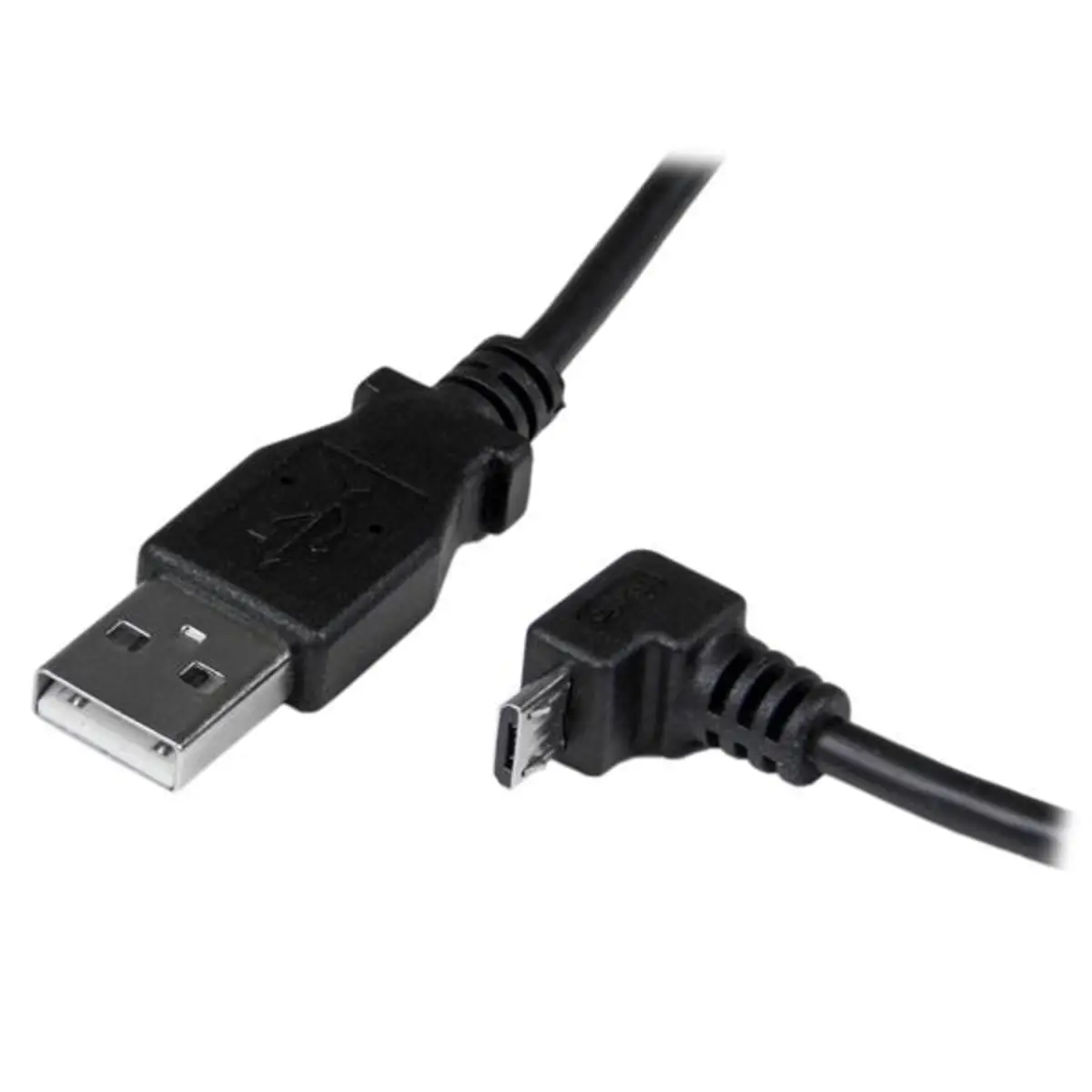 StarTech USB 2.0 cable A/Micro B plug/90 Grad plug black 2m