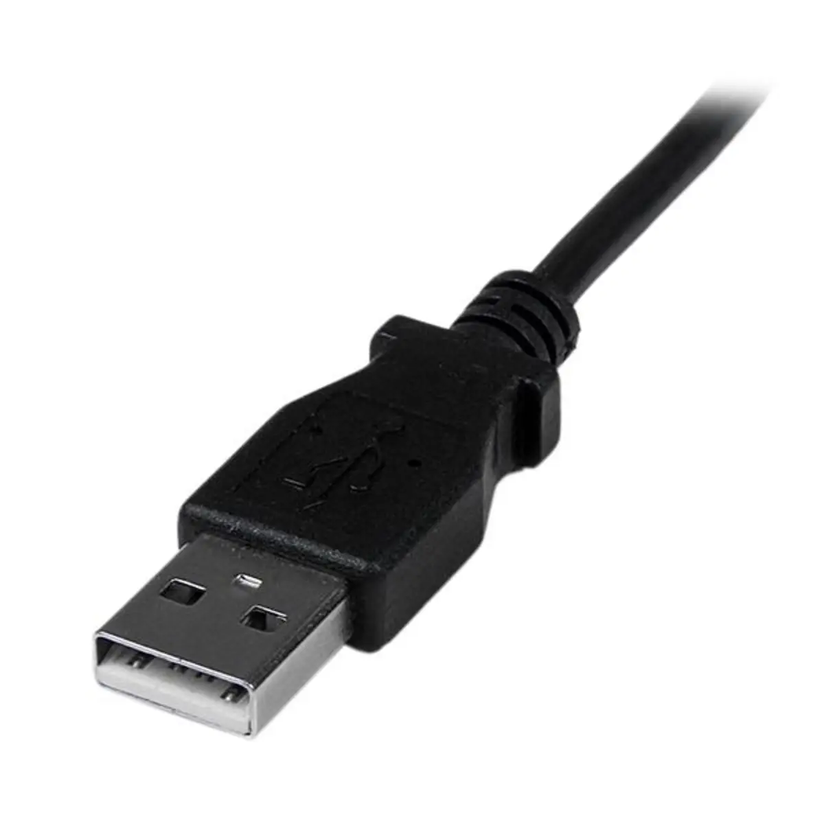 USB A auf Mini USB B Anschlusskabel abgewinkelt Schwarz 2 m