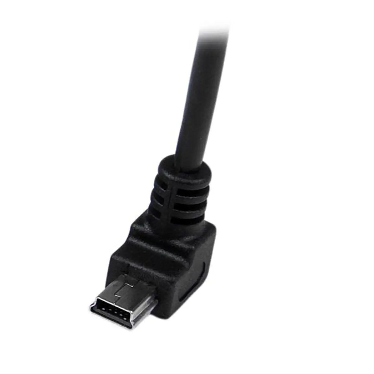 USB A auf Mini USB B Anschlusskabel abgewinkelt Schwarz 2 m