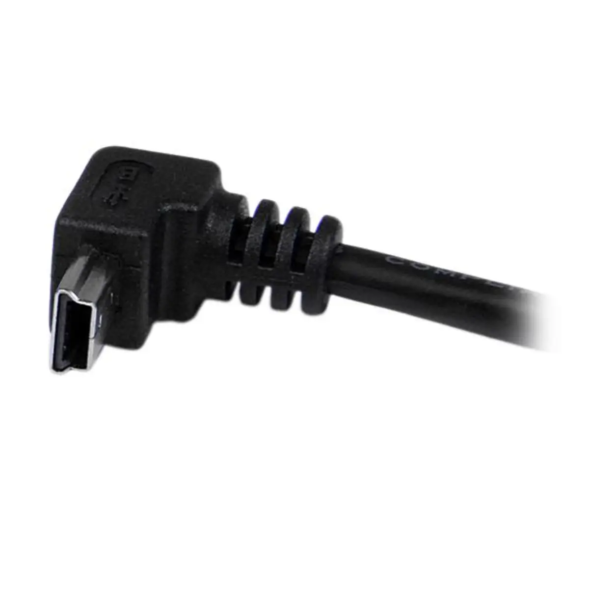 USB A auf Mini USB B Anschlusskabel abgewinkelt Schwarz 2 m