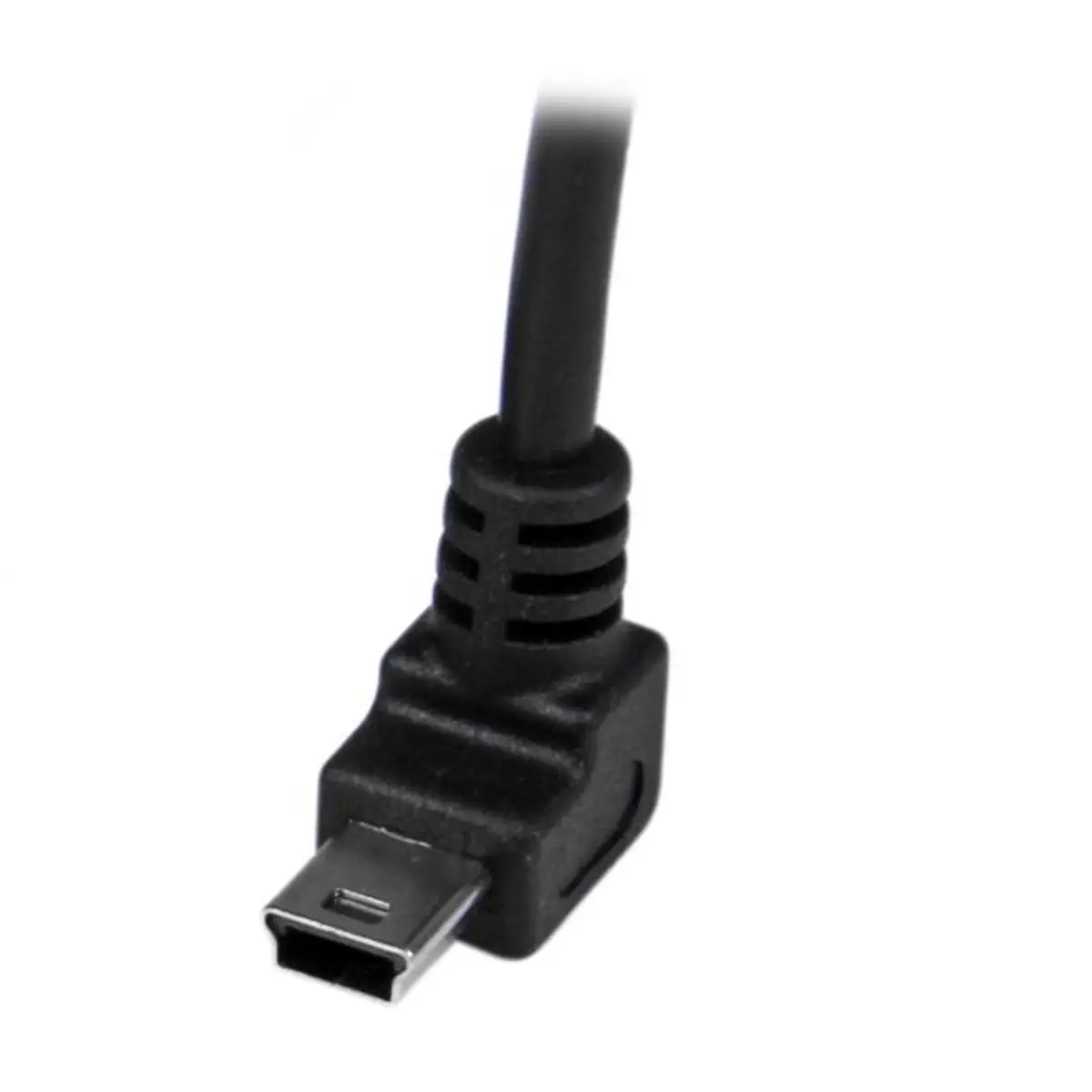 USB A auf Mini USB B Anschlusskabel gewinkelt Schwarz 1 m