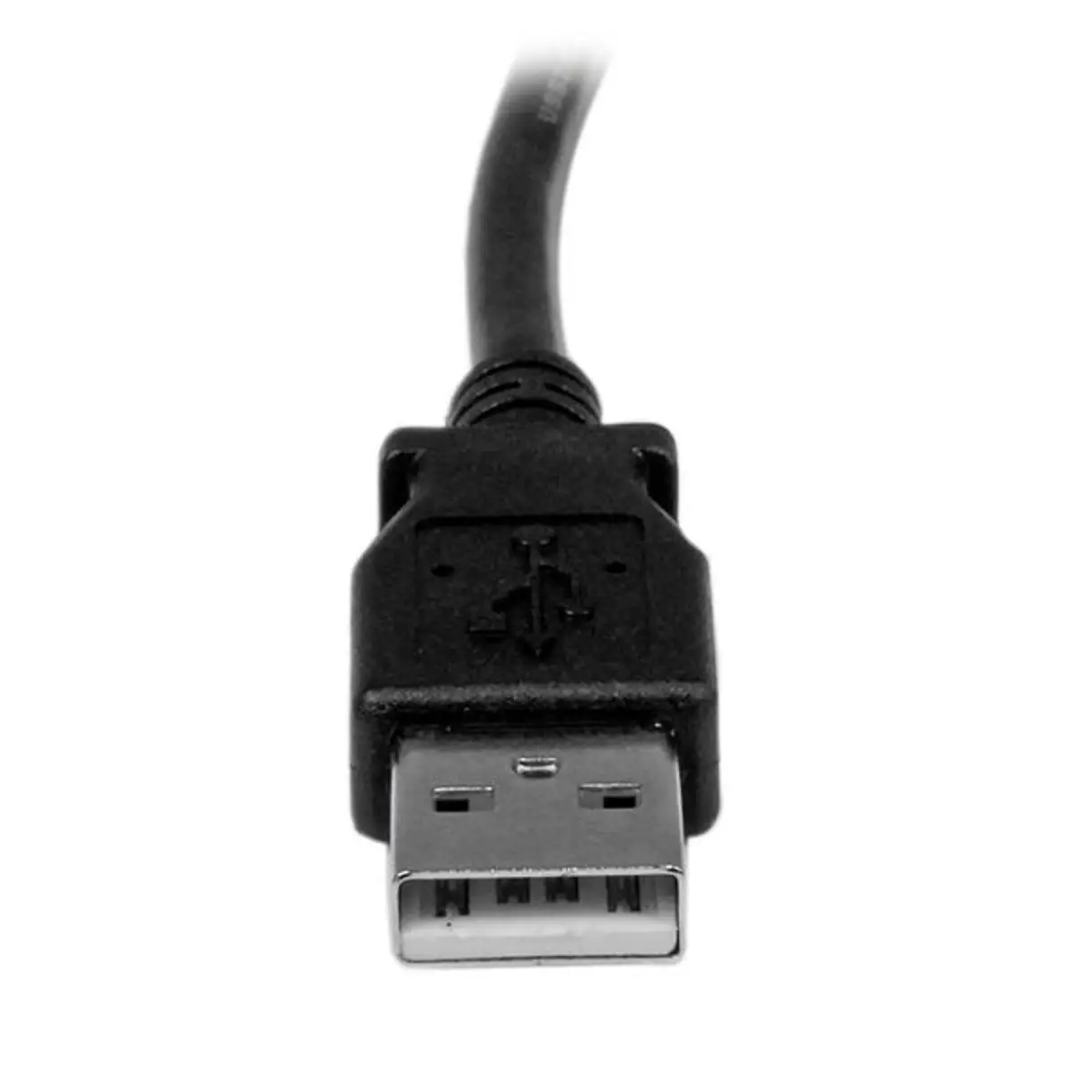 USB Kabel rechts abgewinkelt USB-A/USB-B Stecker/Stecker Schwarz 2m