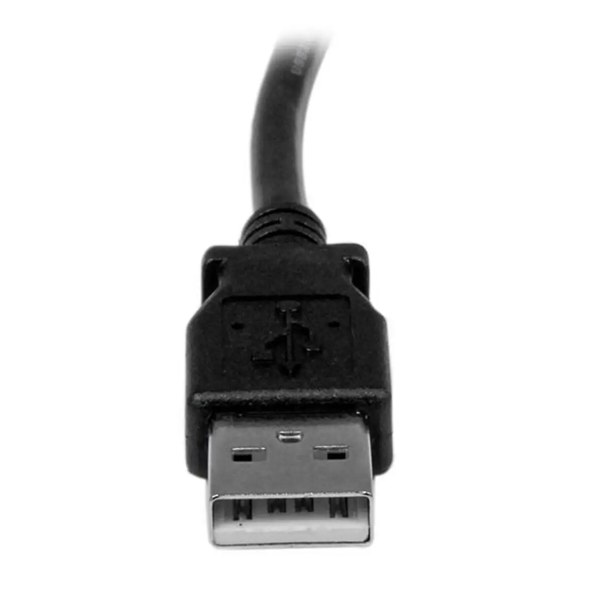 USB Kabel links abgewinkelt USB-A/USB-B Stecker/Stecker Schwarz 2m