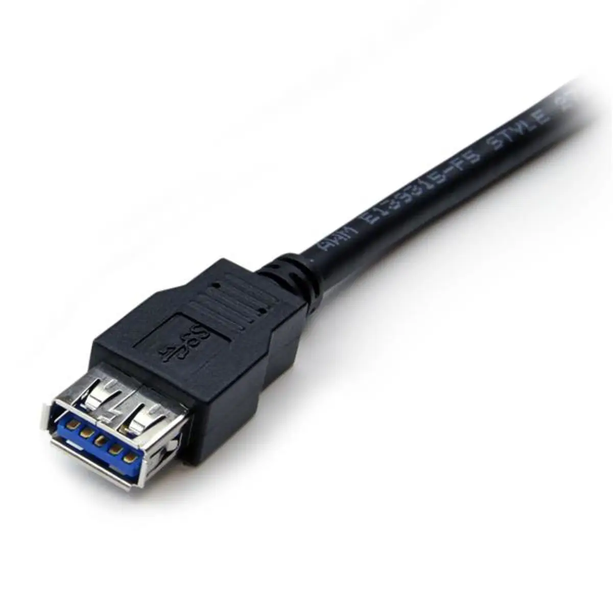 StarTech USB3.0 extensionscable plug/socket black 1m