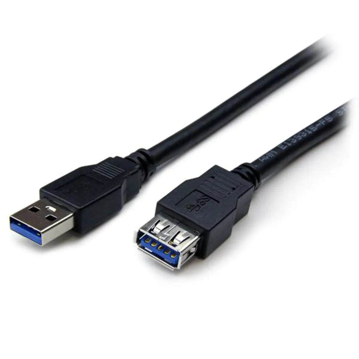 StarTech USB3.0 extensionscable plug/socket black 1m
