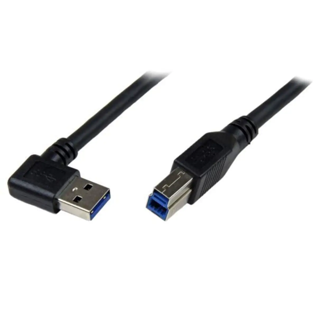 USB Kabel abgewinkelt USB-A/USB-B Stecker/Stecker Schwarz 1m