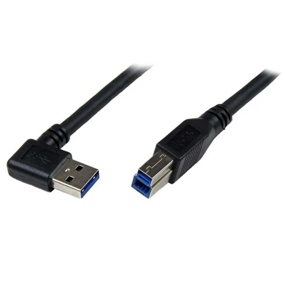 USB Kabel abgewinkelt USB-A/USB-B Stecker/Stecker Schwarz 1m